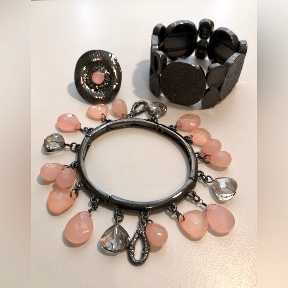 Brown and Coral Color 3pc Set - Picture 2 of 8